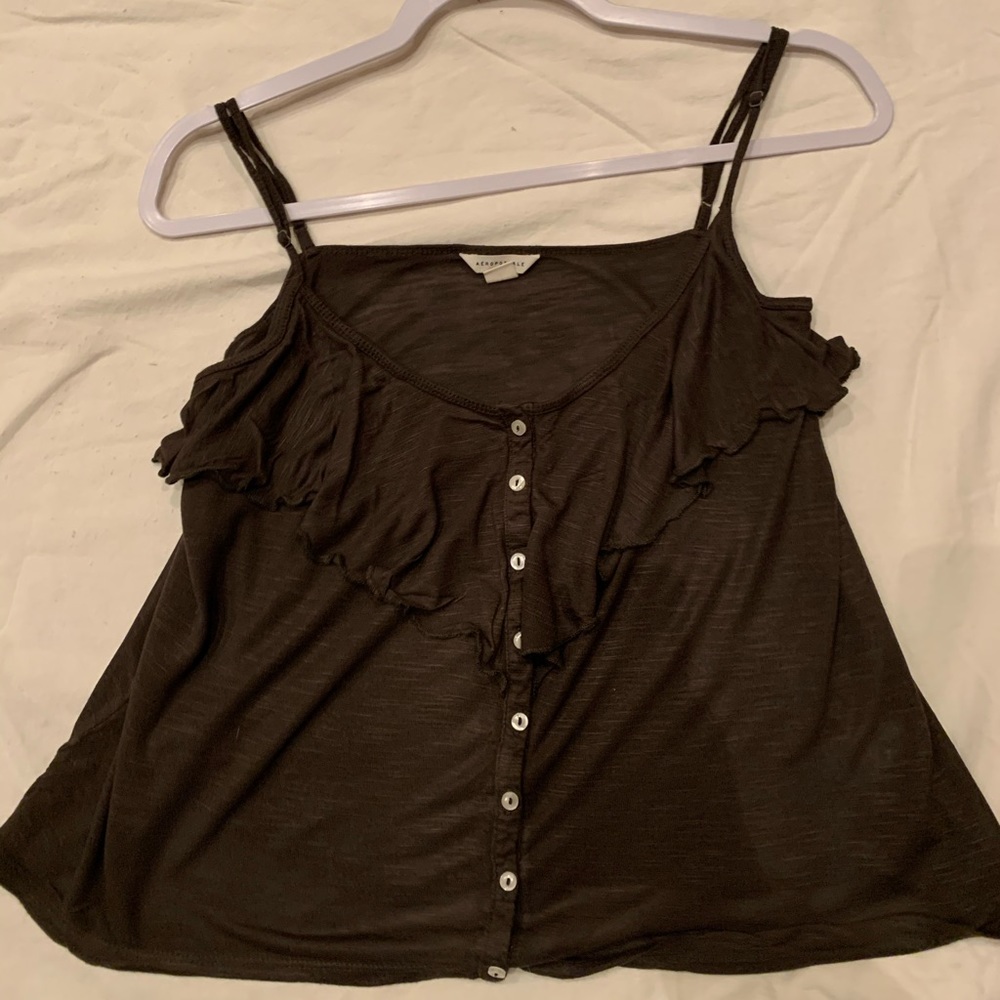 Soft button up tank top